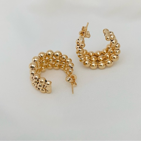 Triple Hoop Earrings - Picture 1 of 7
